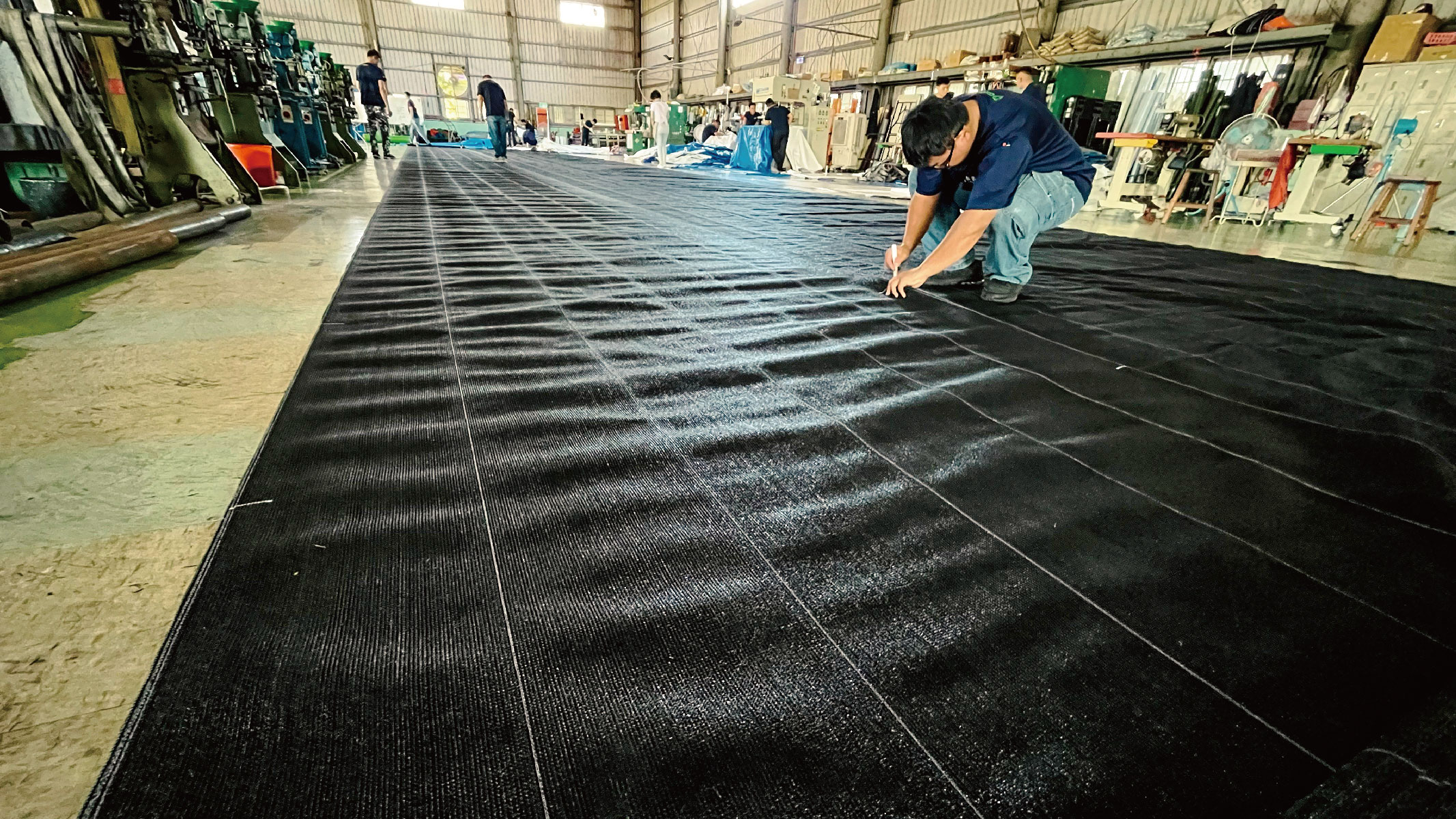 遮陽網精密曲線放樣裁切