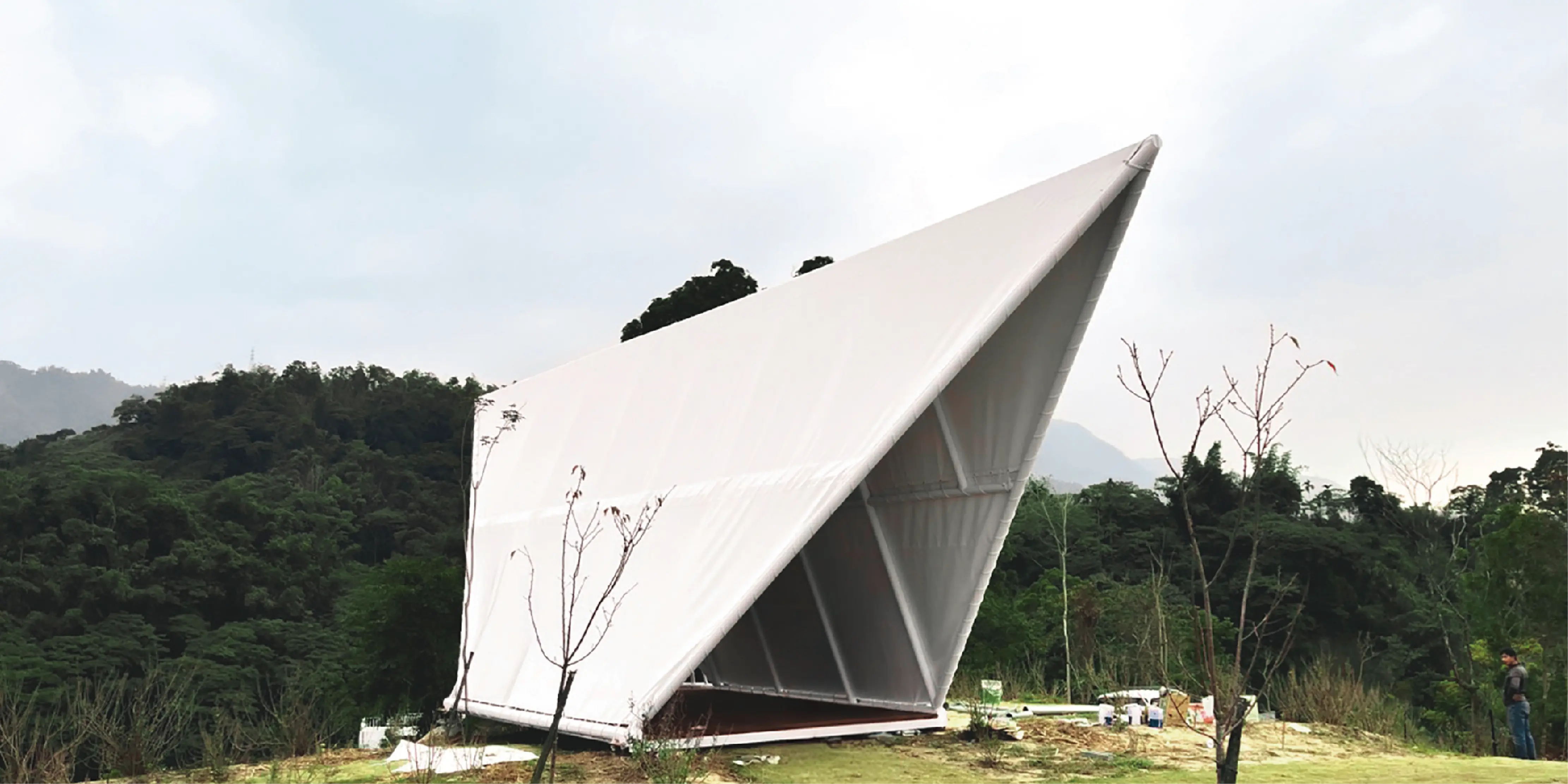 遮陽帆布訂製案例：助力露營區打造歐風氛圍，不規則造型也能加工